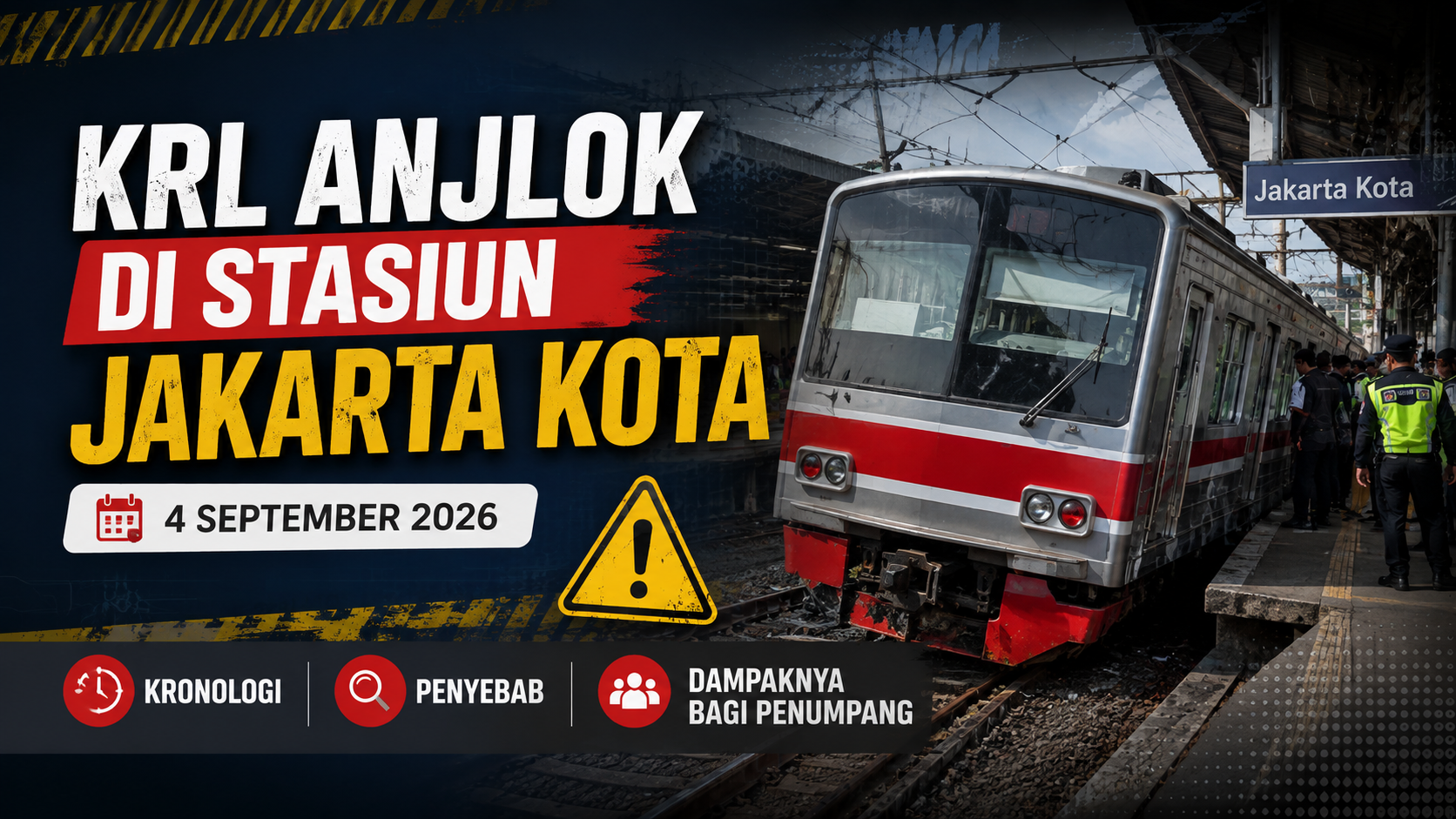 KRL Anjlok di Stasiun Jakarta Kota 4 September 2026: Kronologi, Penyebab, dan Dampaknya bagi Penumpang