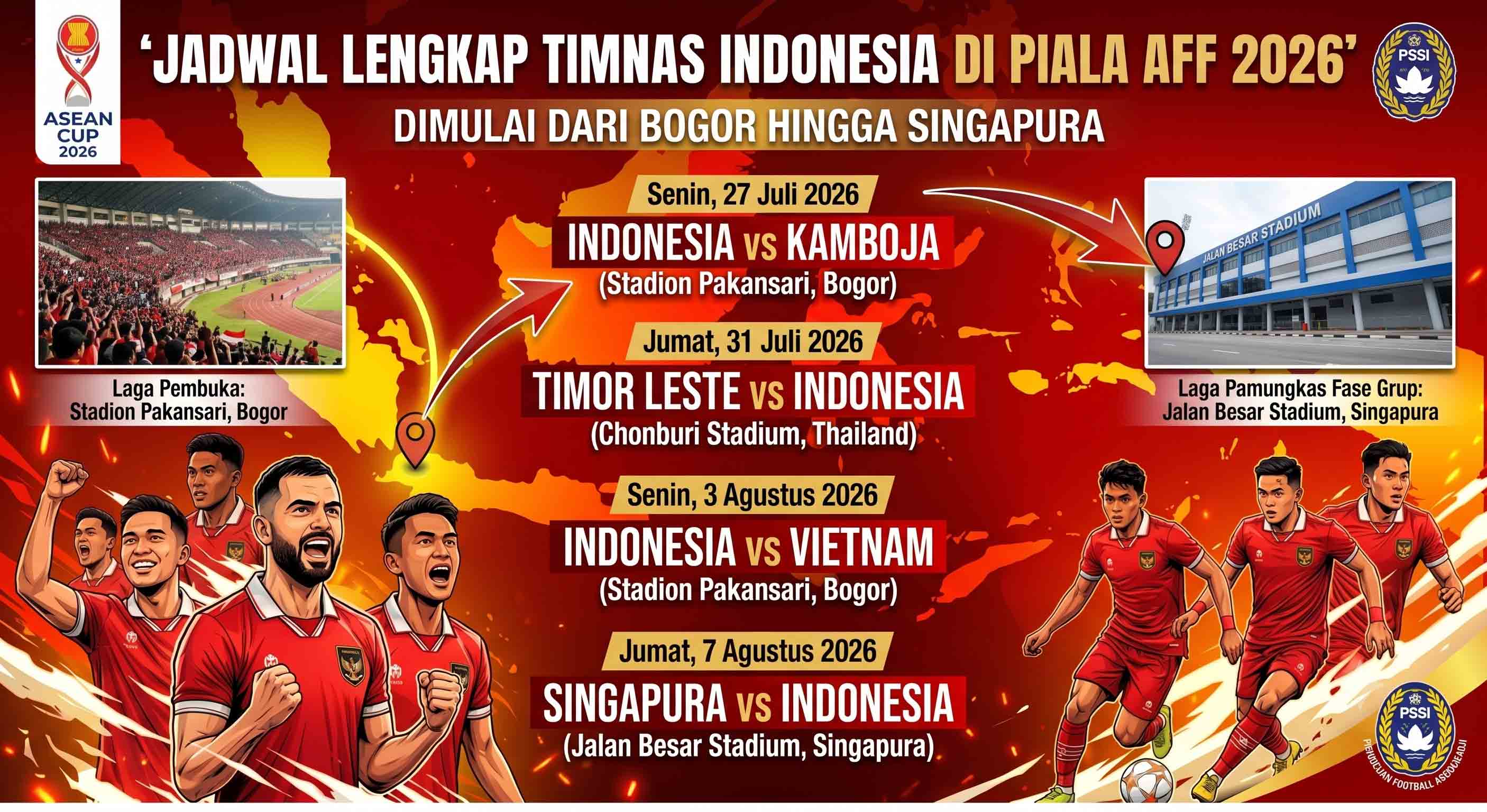 Jadwal Indonesia vs Vietnam Piala AFF 2026: Laga Panas !